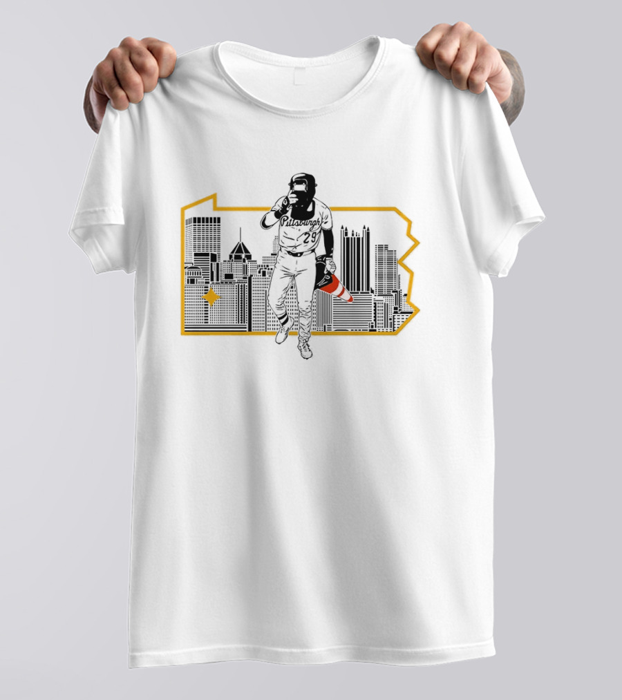 Fear The Cone Ryan O'Hearn Pittsburgh Pirates Baseball Pennsylvania Skyline T-Shirt