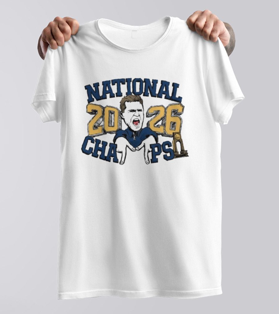 Michigan Wolverines National Champs 2026 Coach Trophy T-Shirt