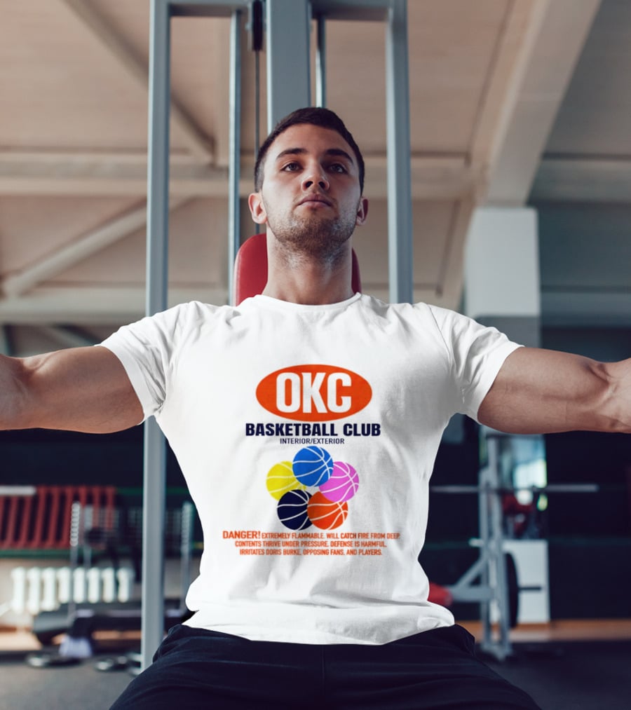 OKC Basketball Club Five Color Interior Exterior Balls T-Shirt