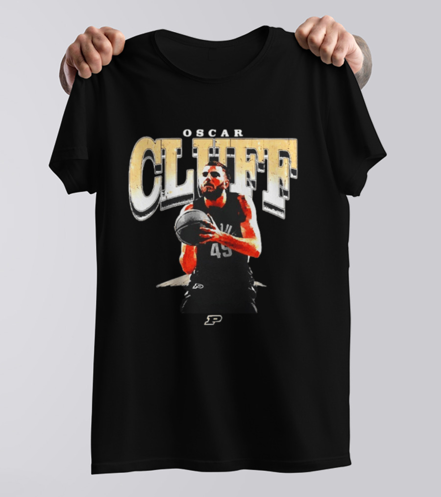 Oscar Cluff Purdue Boilermakers Basketball Player Number 45 T-Shirt