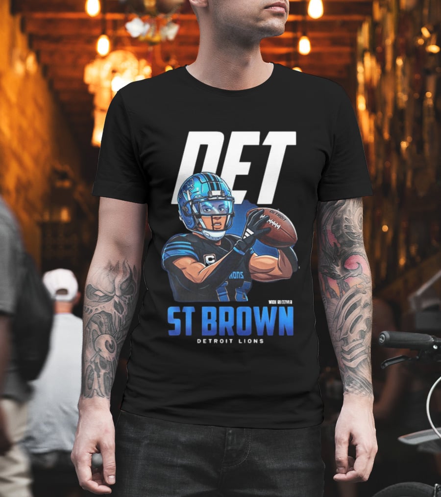 DET St Brown Detroit Lions Football T-Shirt