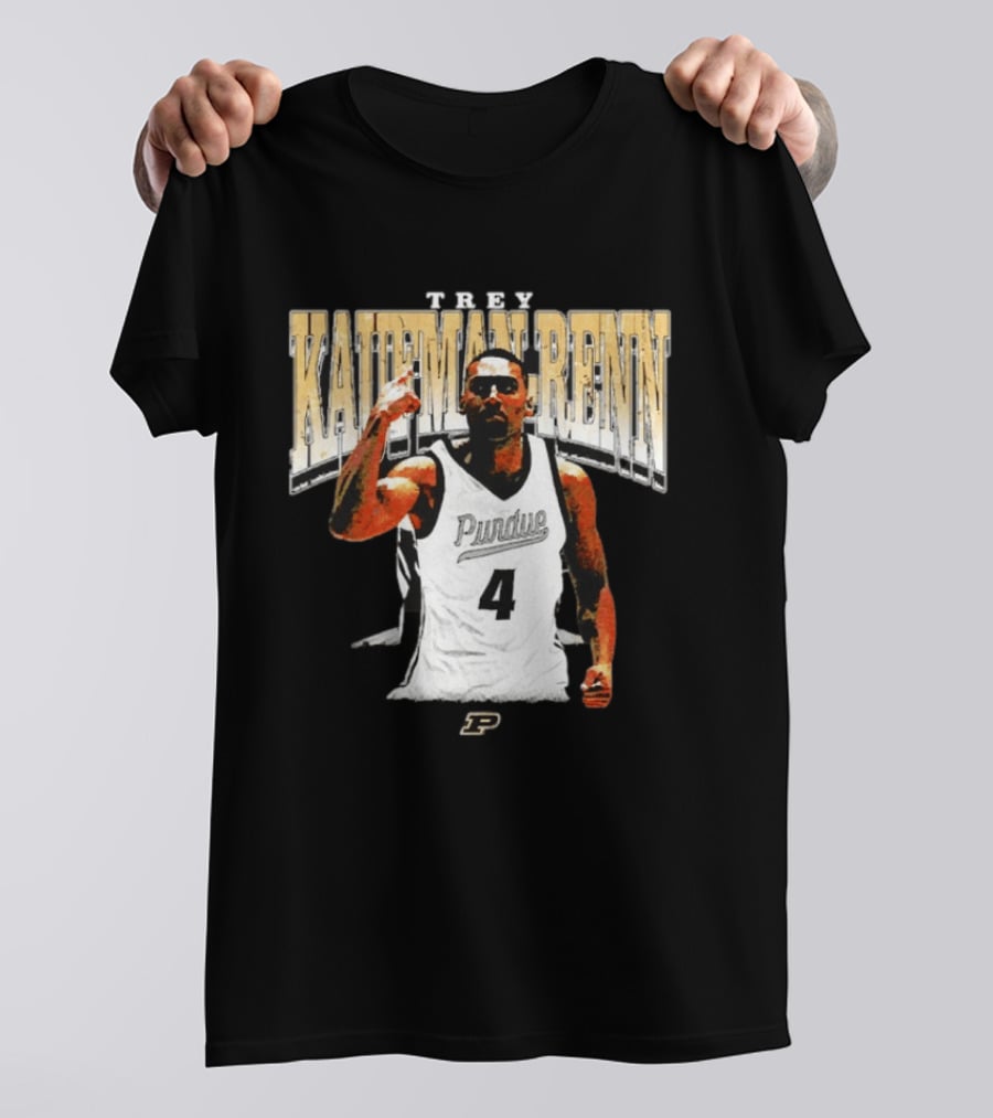 Trey Kaufman Renn Purdue Boilermakers Basketball Number 4 T-Shirt