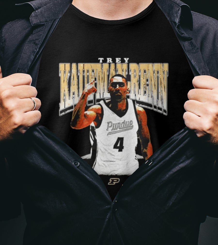 Trey Kaufman Renn Purdue Boilermakers Basketball Number 4 T-Shirt
