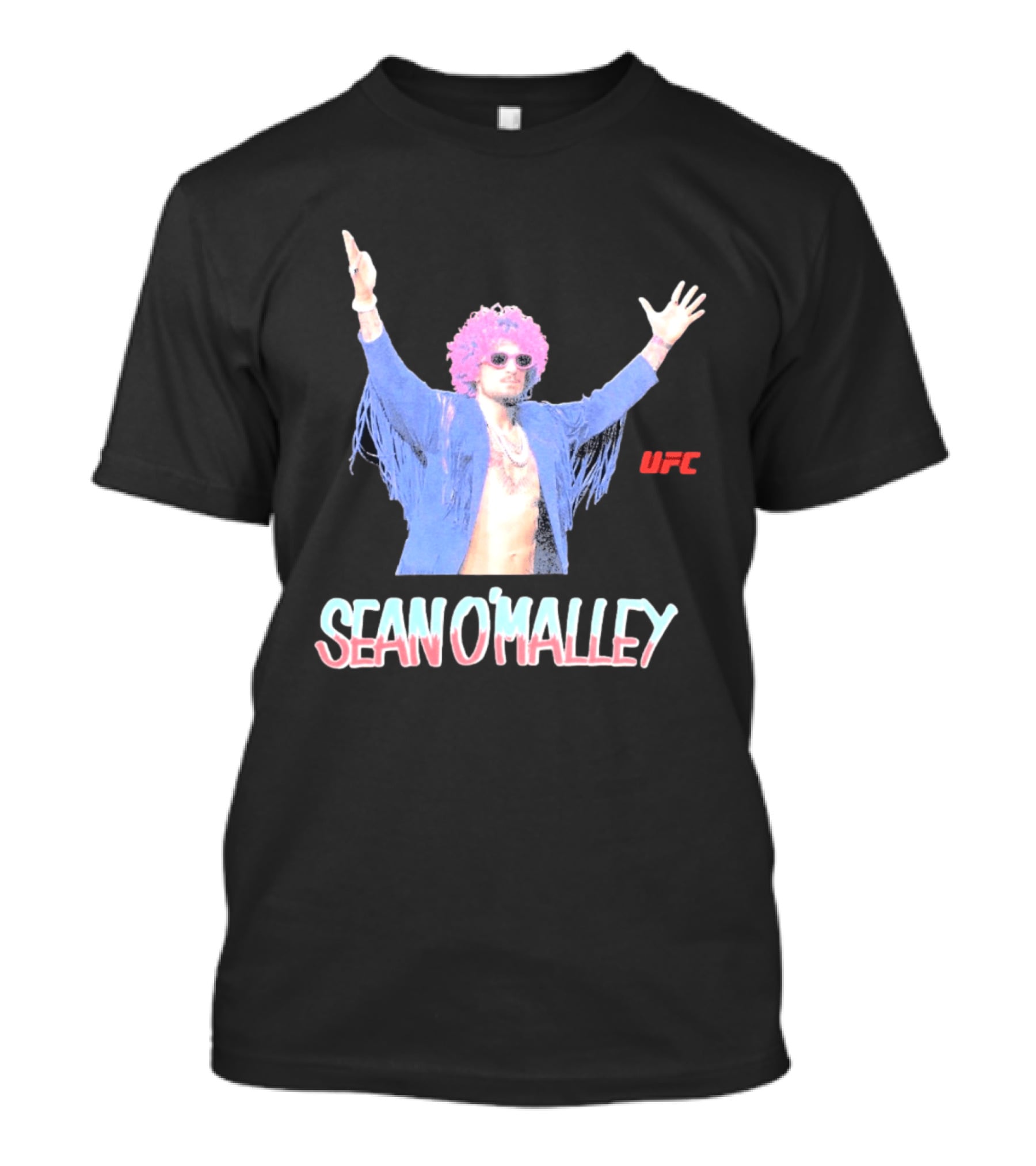 Wacko Maria UFC Sean O'Malley Pink Hair Fringe Jacket T-Shirt