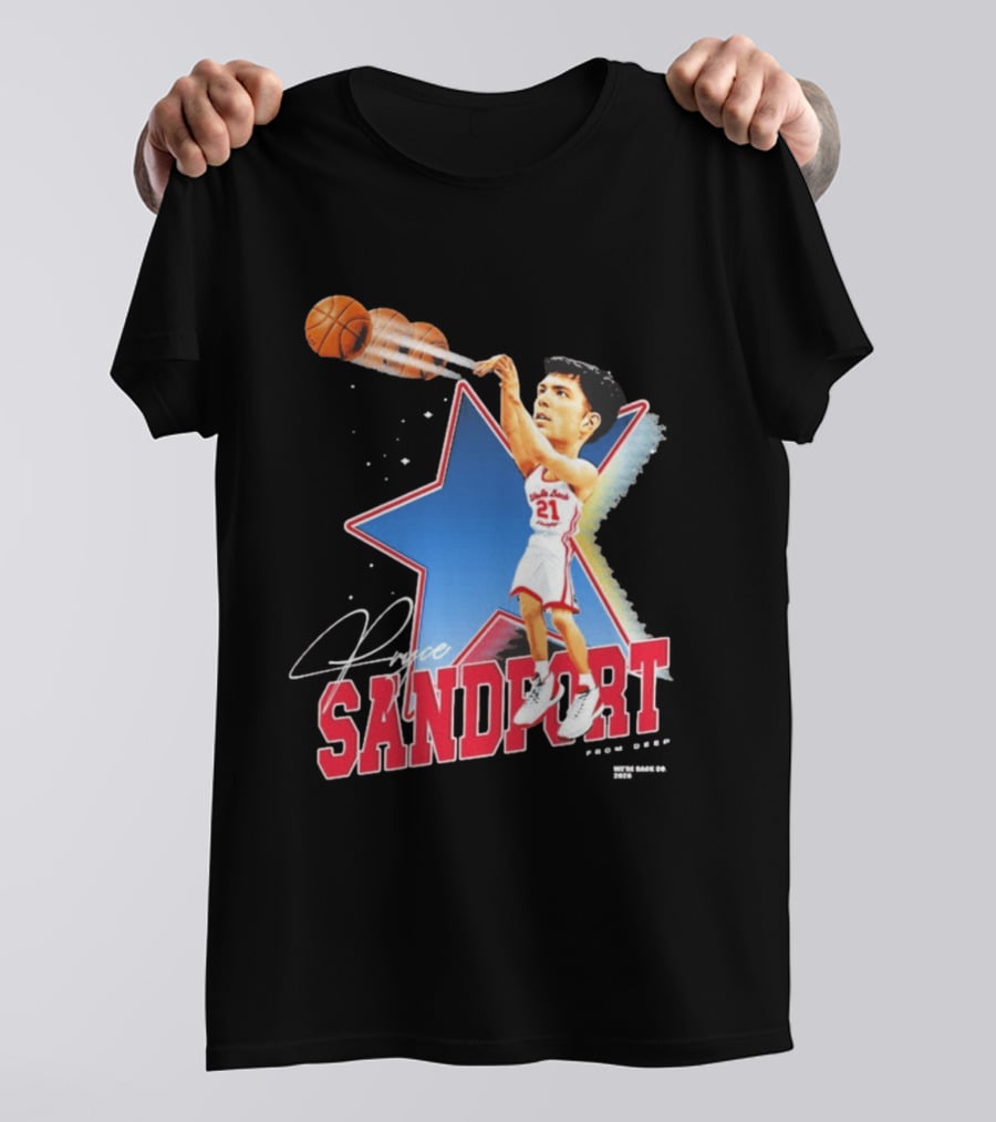 Pryce Sandfort From Deep Were Back Basketball Star T-Shirt