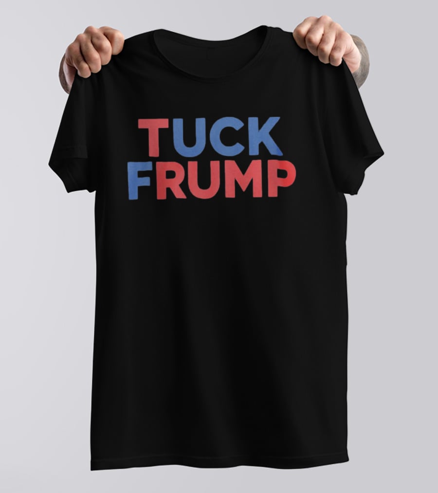 Tuck Frump Blue Red Block Letters T-Shirt