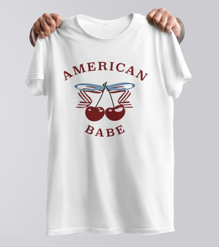 Elise Kibler Cherry Bow American Babe T-Shirt