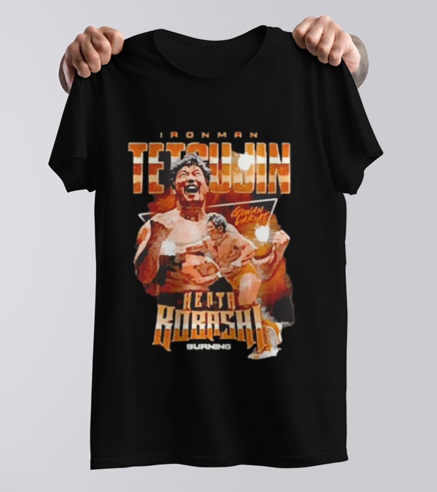 Ironman Tetsujin Kenta Kobashi Burning Japanese Wrestler T-Shirt