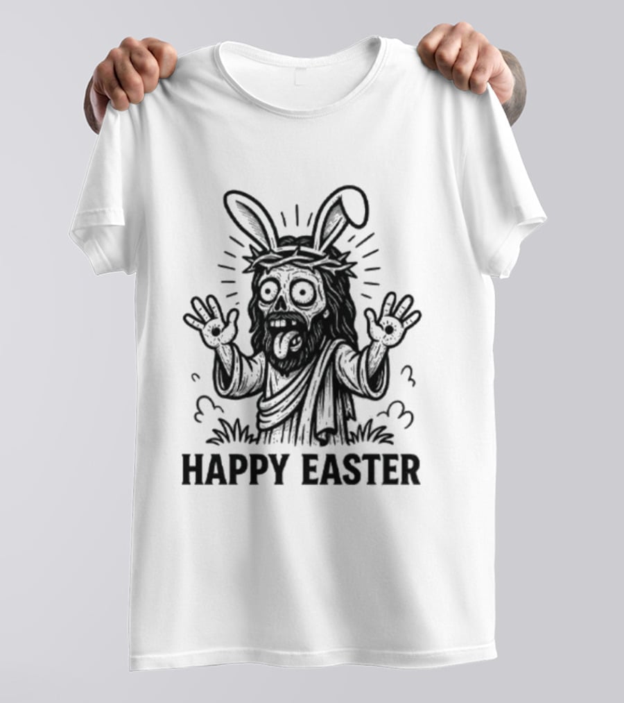 Happy Easter Zombie Bunny Jesus T-Shirt