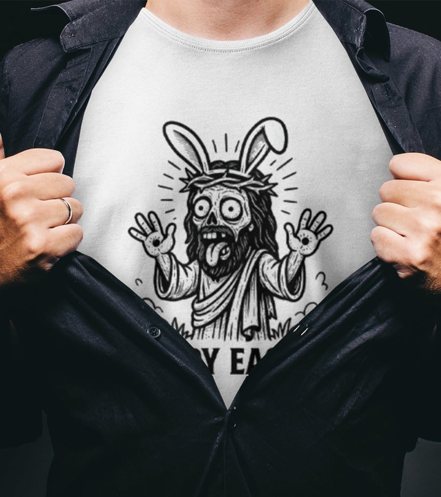 Happy Easter Zombie Bunny Jesus T-Shirt