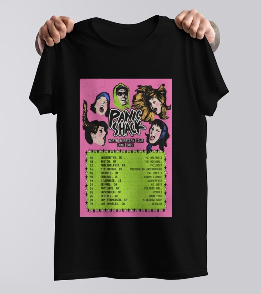 Panic Shack Na June 2026 Tour T-Shirt