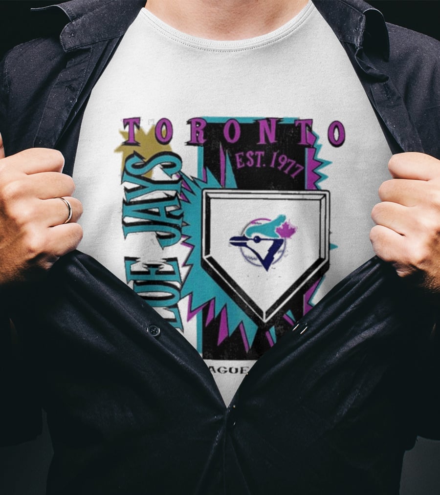 Toronto Blue Jays Major League Baseball Cooperstown Neon Field Est 1977 T-Shirt