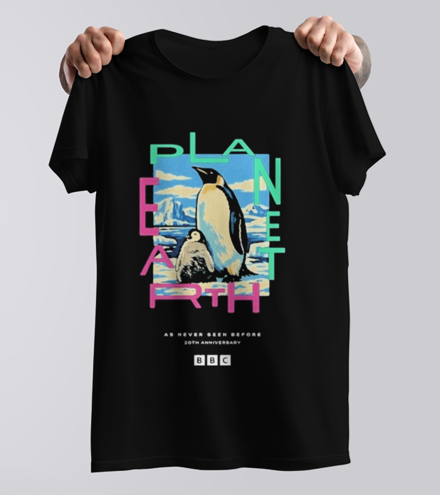 Bbc Earth Planet Earth Penguin As Never Seen Before 50th Anniversary T-Shirt