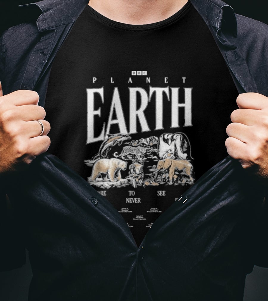 Bbc Earth Teemill Planet Earth Wildlife Protect Nature See Wonders T-Shirt
