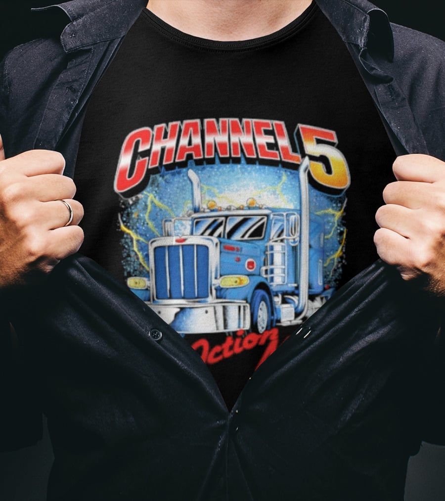 CHANNEL 5 Action News Truck Lightning T-Shirt