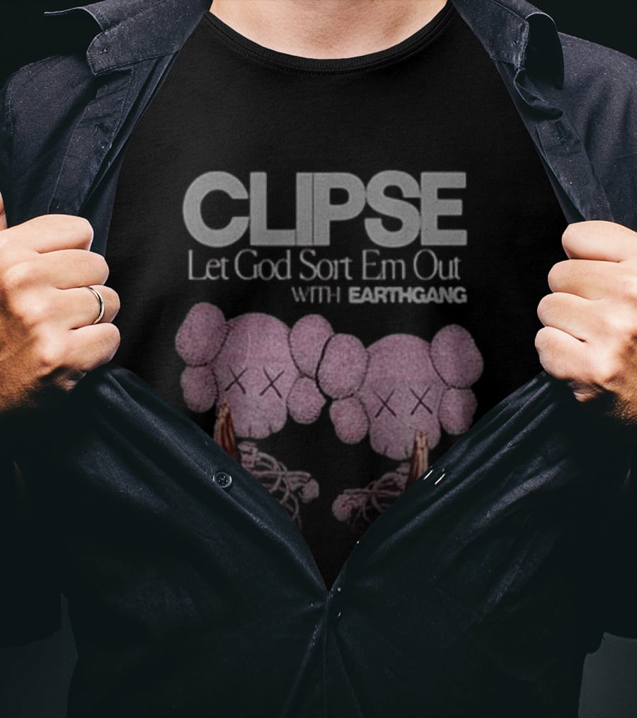 Clipse Let God Sort Em Out With Earthgang Tour 2025 US Cities T-Shirt