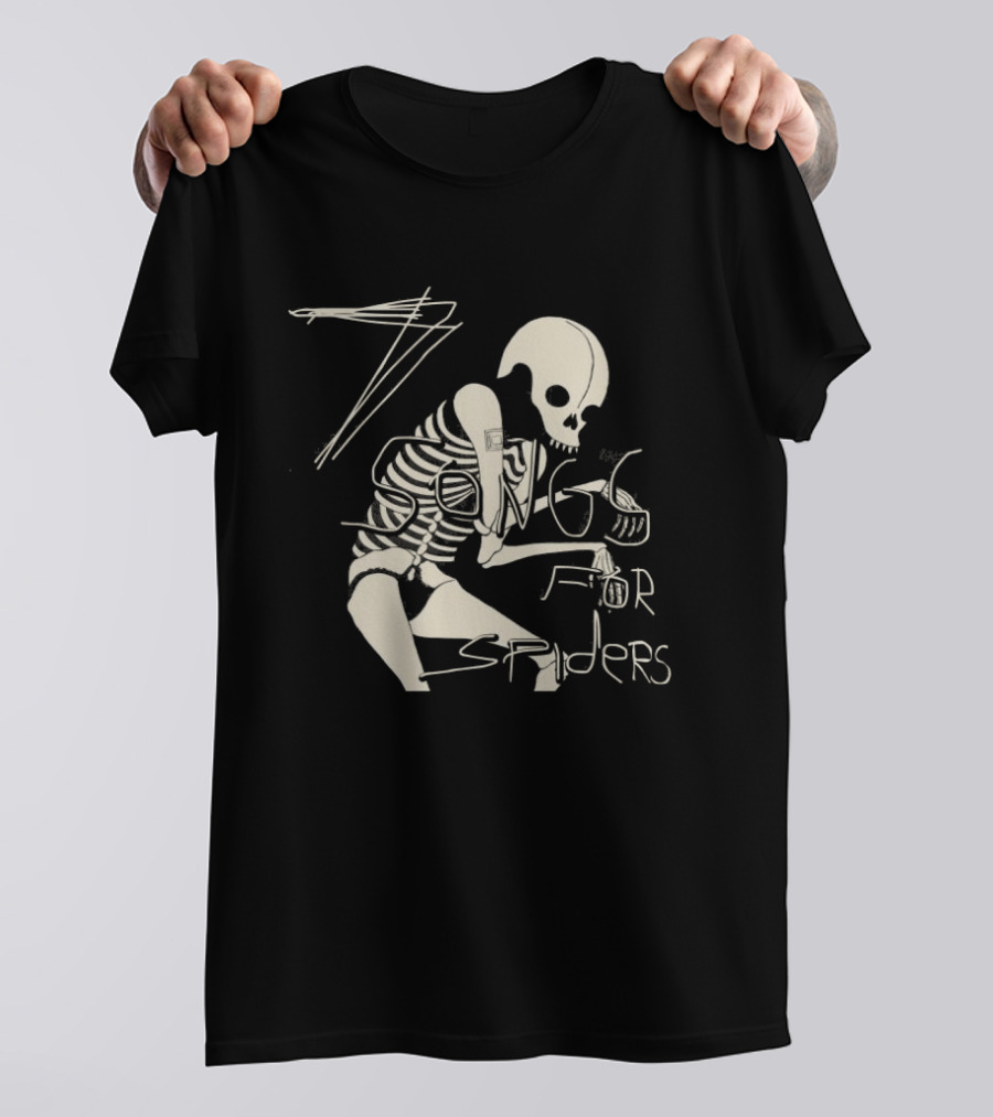 Dax Riggs 7 Songs For Spiders Skeleton Art 24th January 2025 T-Shirt