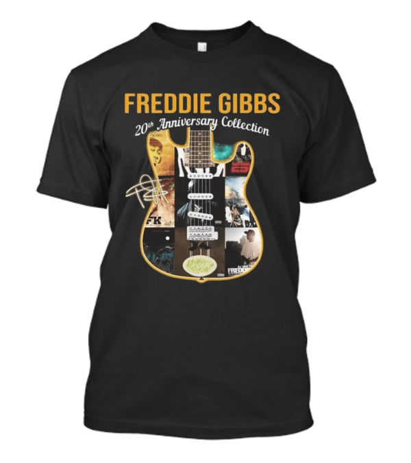 Freddie Gibbs 20th Anniversary Collection Guitar Album T-Shirt