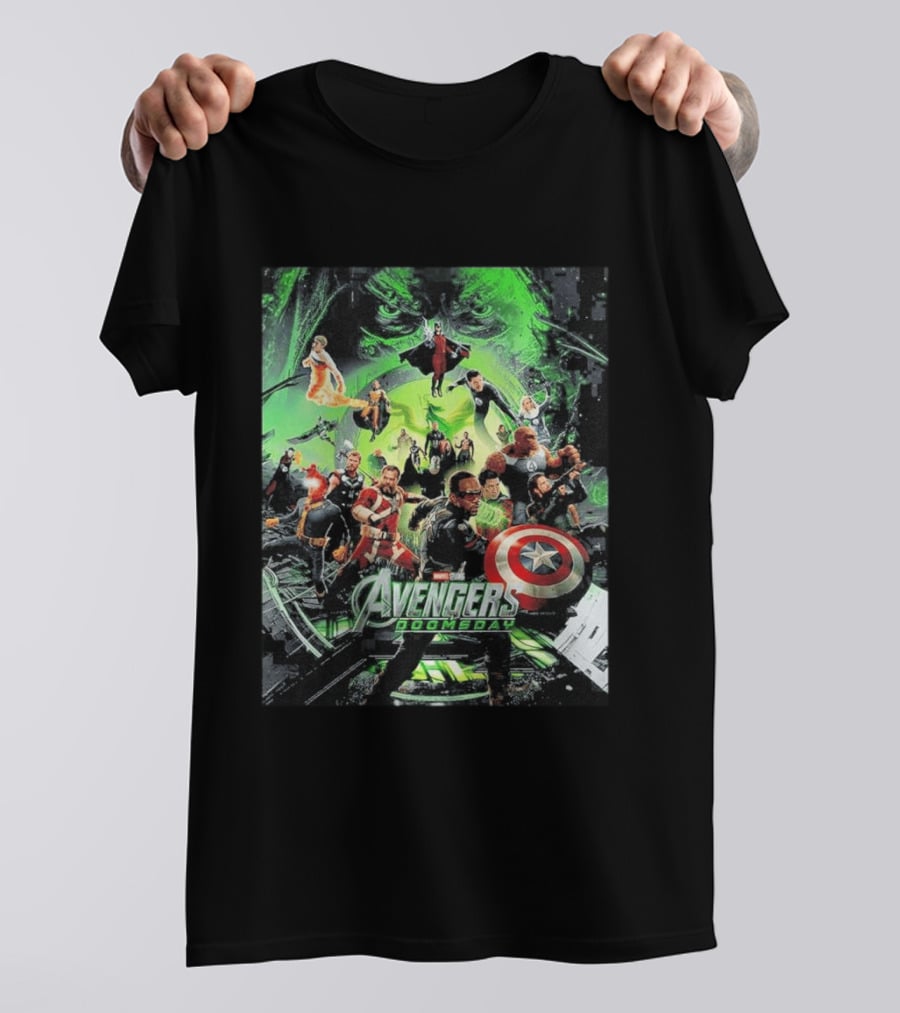 Marvel Avengers Doomsday Teaser Captain America Iron Man Hulk Thor Black Widow Guardians Of The Galaxy T-Shirt