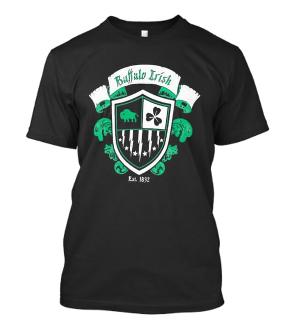 Buffalo Irish Est 1832 Shamrock And Stars St Patrick's Day Free Shipping T-Shirt