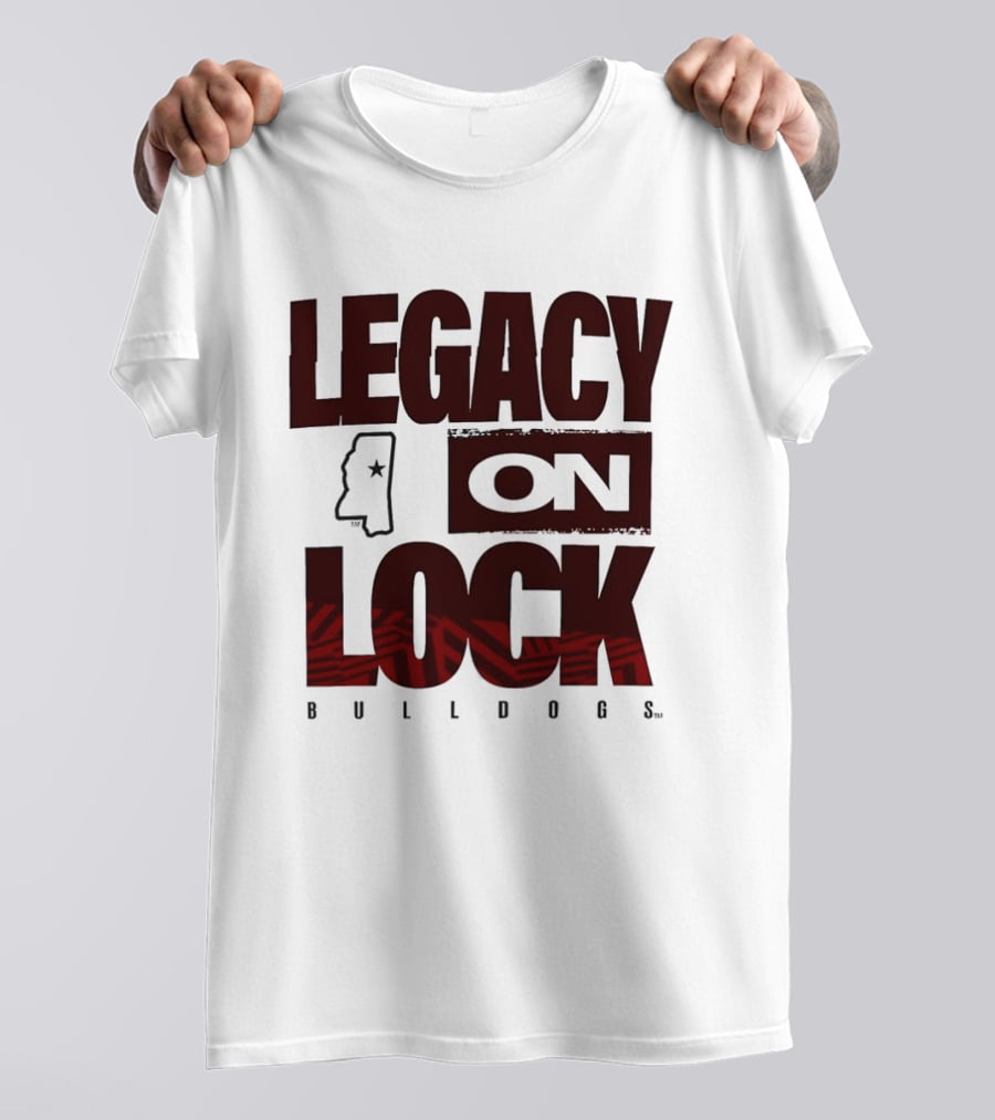 Mississippi State Bulldogs Legacy On Lock March Madness 2026 T-Shirt