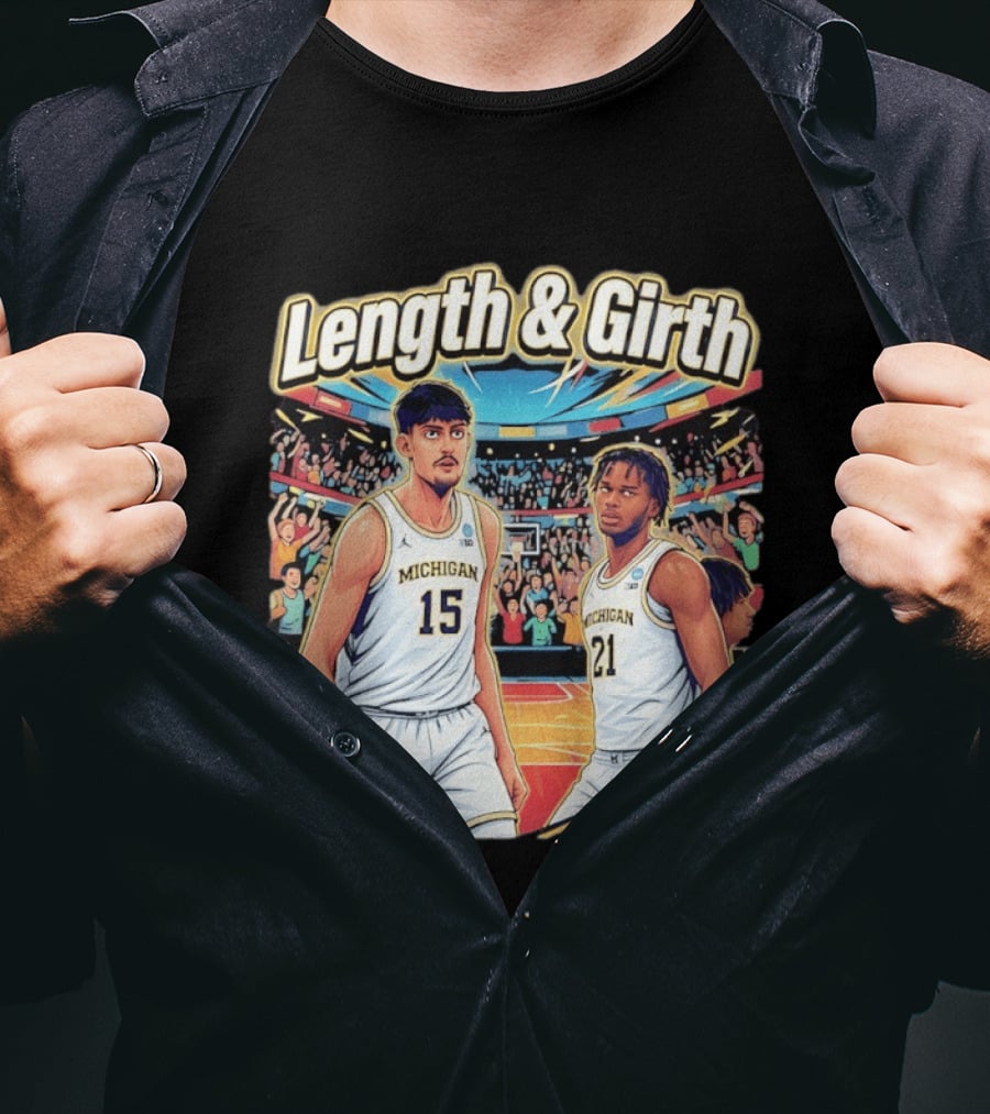 Aday Mara Morez Johnson Jr Michigan Wolverines Length & Girth T-Shirt