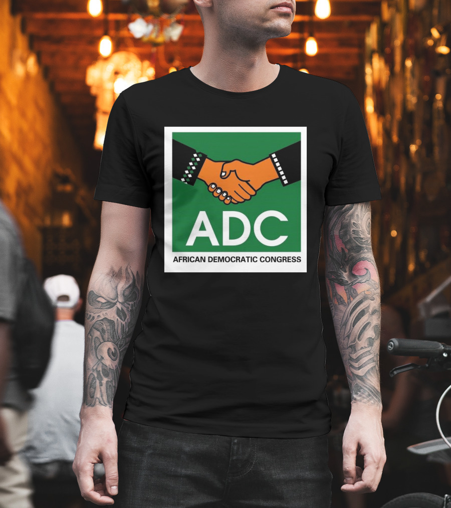 ADC African Democratic Congress Handshake Icon Green T-Shirt