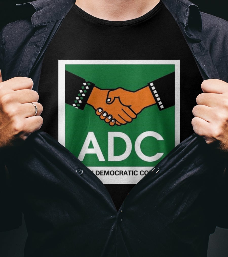 ADC African Democratic Congress Handshake Icon Green T-Shirt