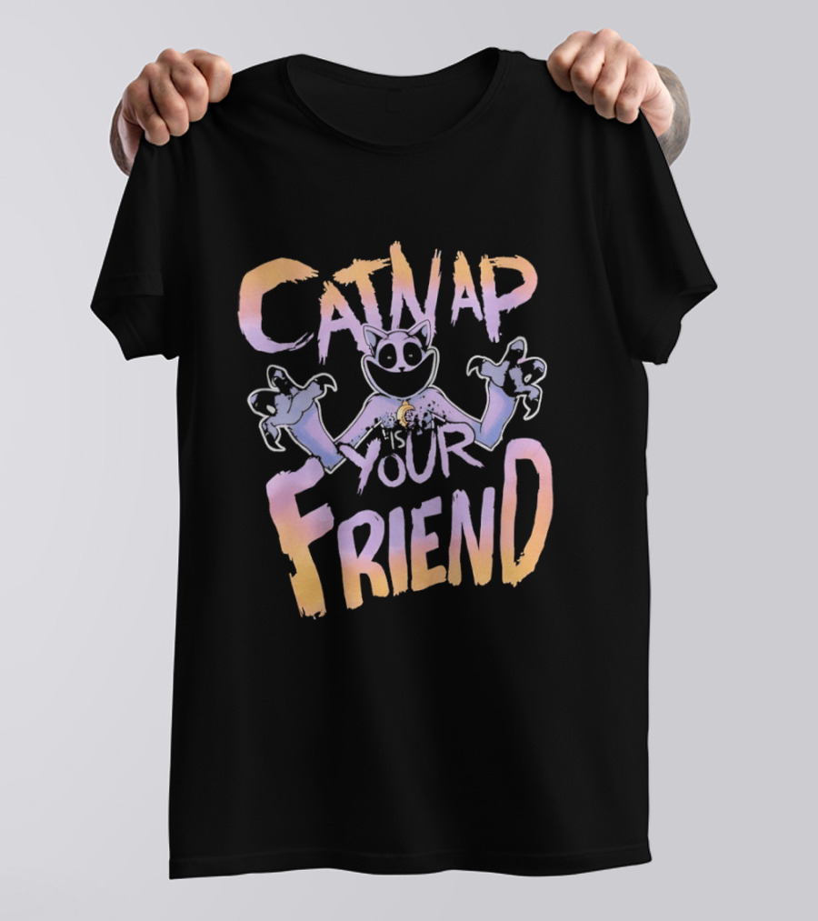 Catnap Is Your Friend Playful Cat Expression Pastel T-Shirt
