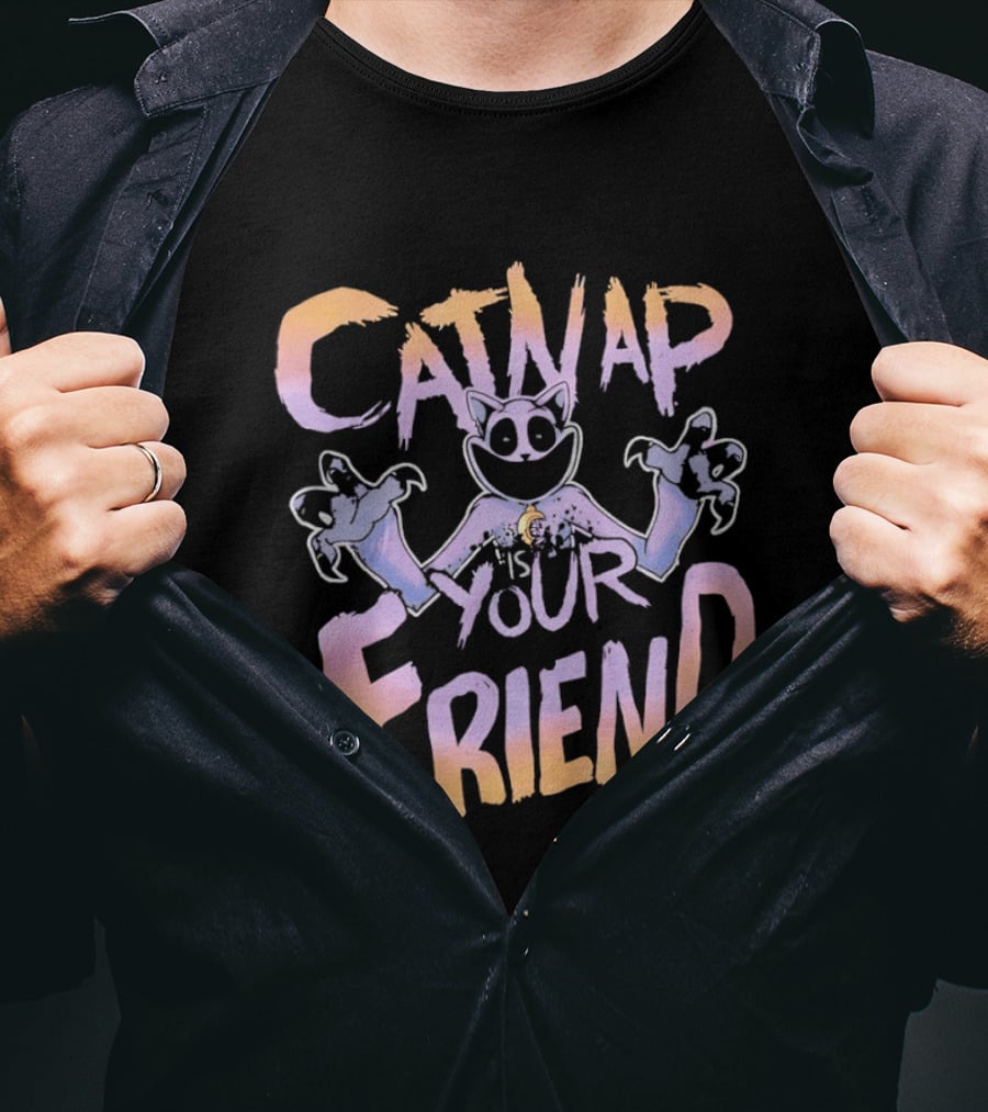 Catnap Is Your Friend Playful Cat Expression Pastel T-Shirt