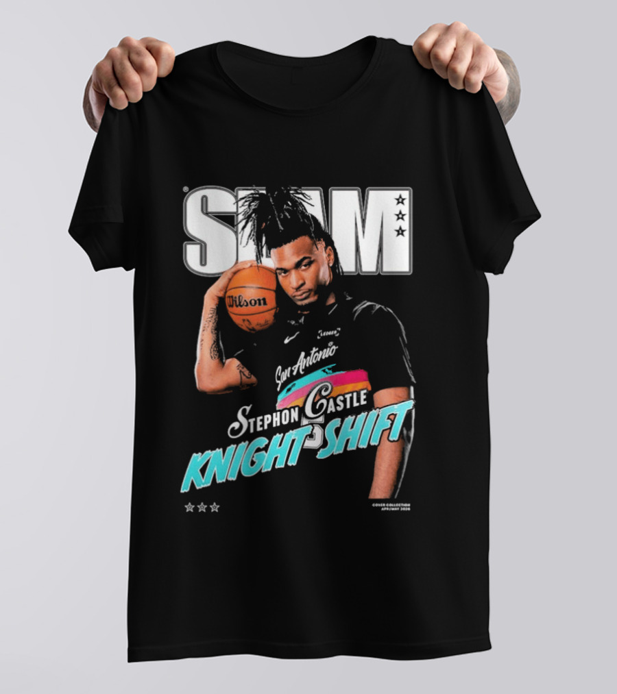 SLAM Stephon Castle San Antonio Spurs Knight Shift Basketball T-Shirt