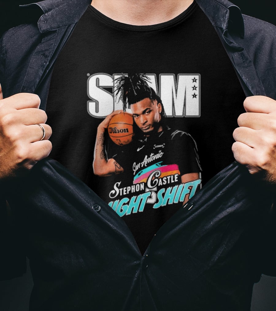 SLAM Stephon Castle San Antonio Spurs Knight Shift Basketball T-Shirt