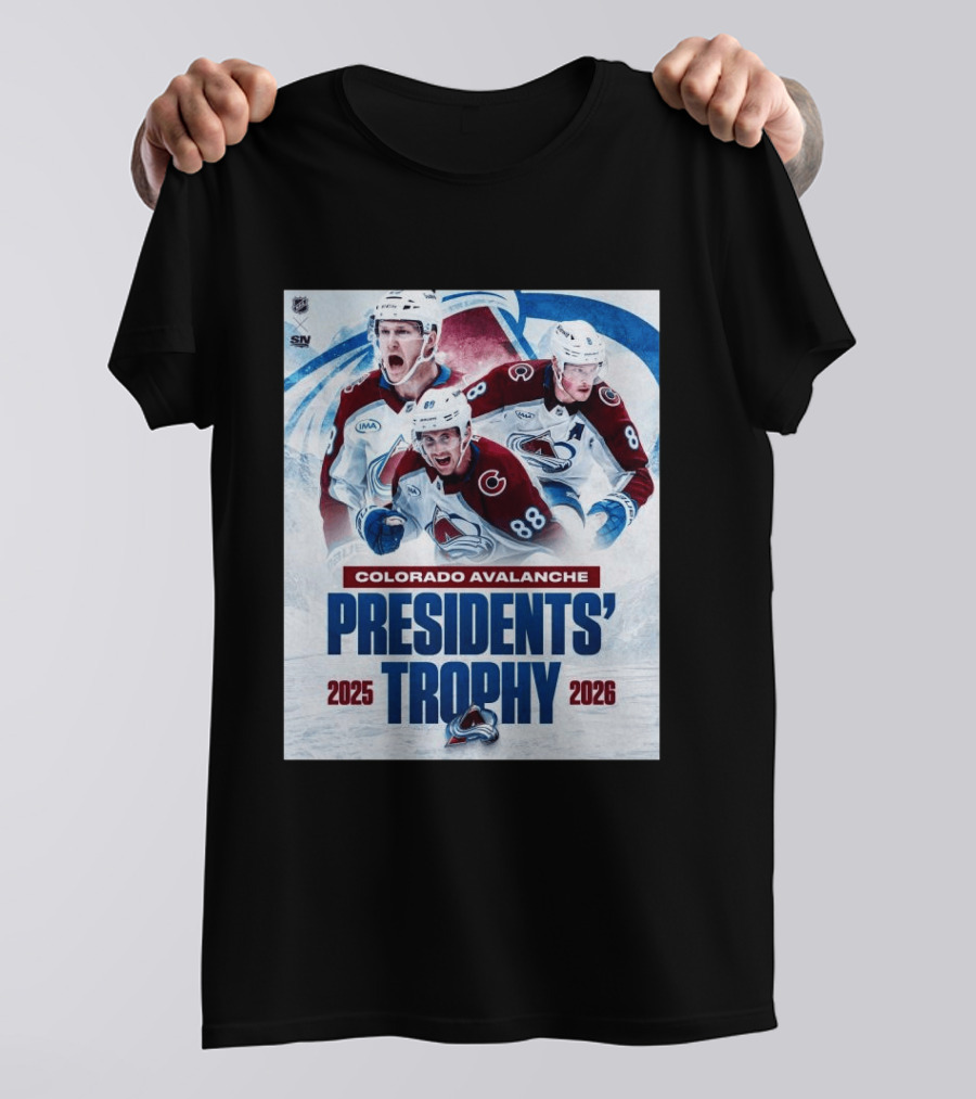 Colorado Avalanche NHL Presidents' Trophy 2025 2026 T-Shirt