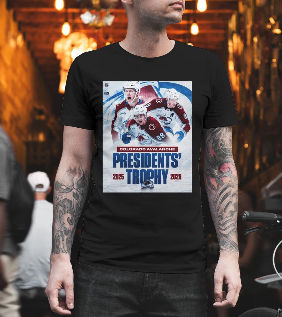 Colorado Avalanche NHL Presidents' Trophy 2025 2026 T-Shirt