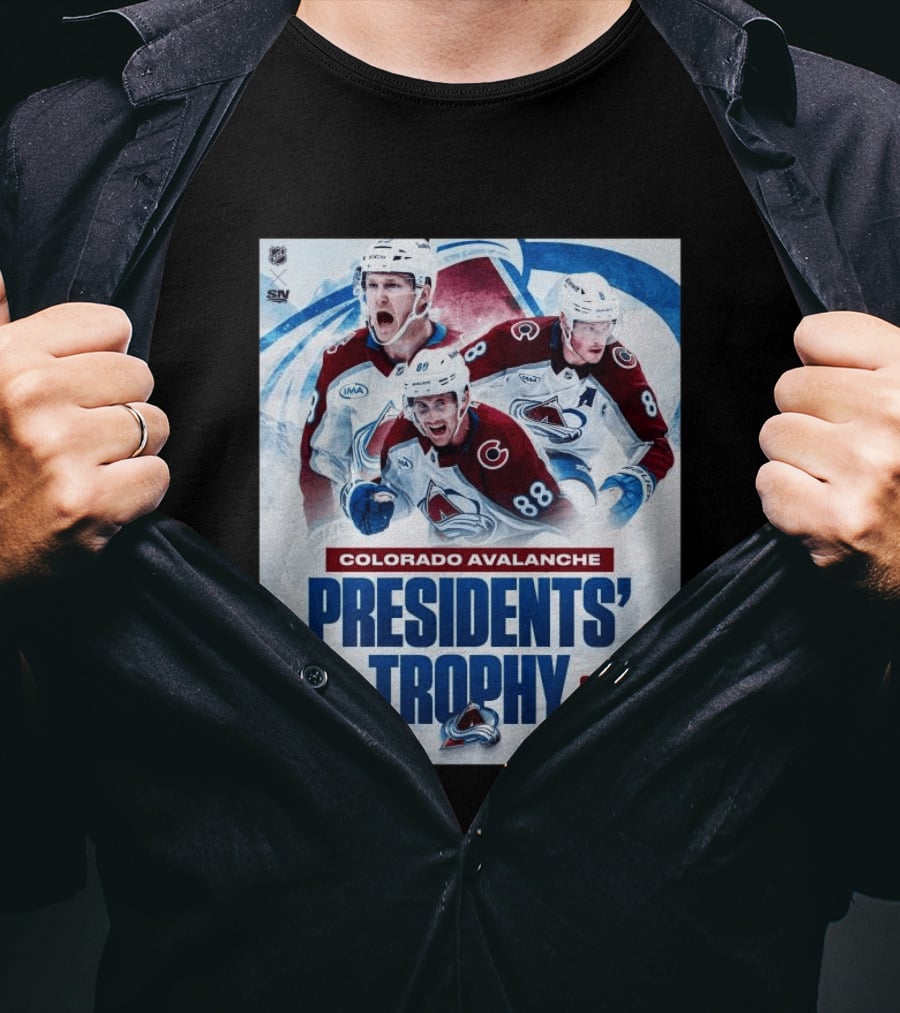 Colorado Avalanche NHL Presidents' Trophy 2025 2026 T-Shirt