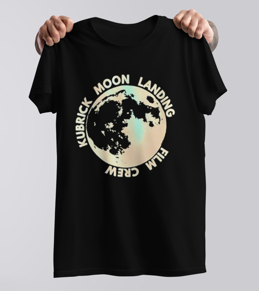 Kubrick Moon Landing Film Crew Circle Lunar T-Shirt