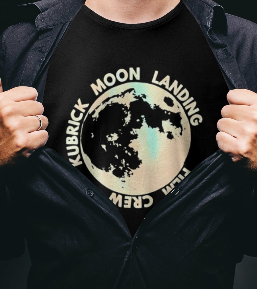 Kubrick Moon Landing Film Crew Circle Lunar T-Shirt