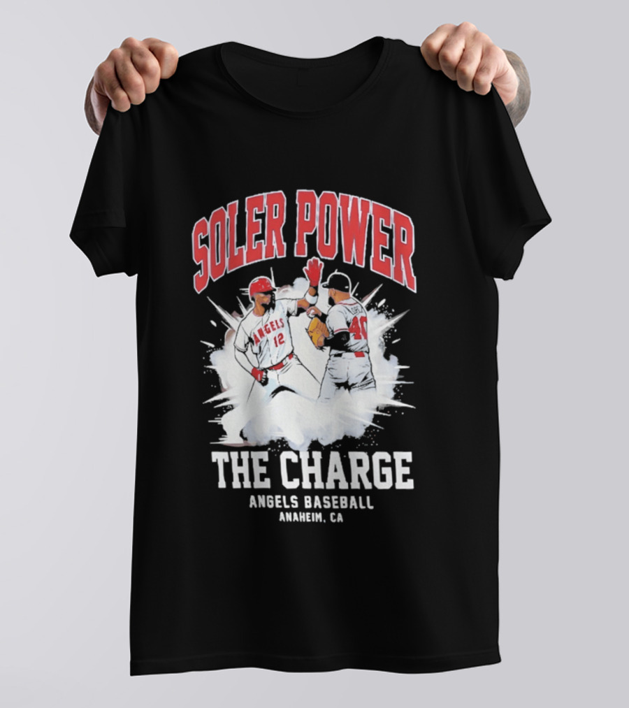 Soler Power The Charge Angels Baseball Anaheim CA T-Shirt