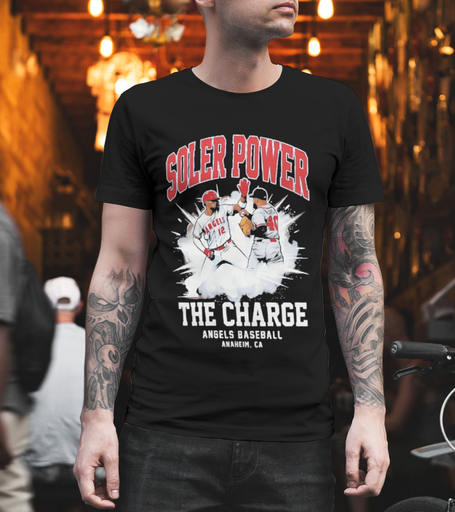Soler Power The Charge Angels Baseball Anaheim CA T-Shirt
