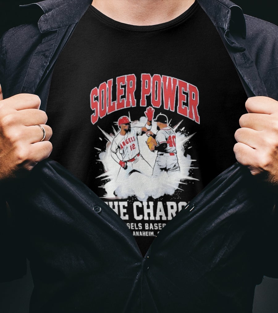 Soler Power The Charge Angels Baseball Anaheim CA T-Shirt