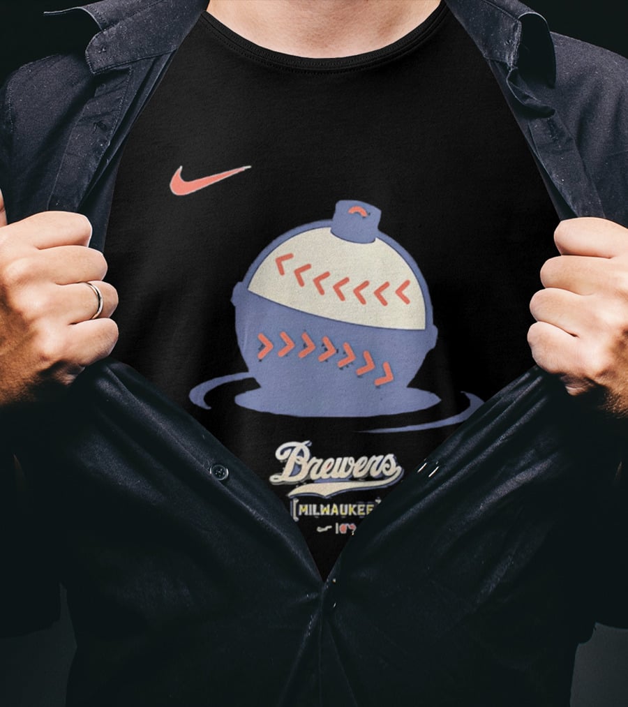 Nike Milwaukee Brewers Brewers Milwaukee 414 2026 City Connect Large T-Shirt