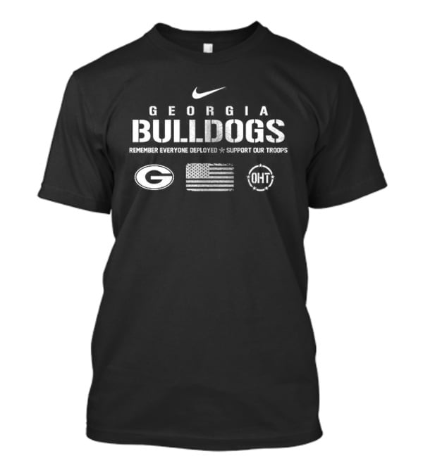 Georgia Bulldogs Remember Everyone Deployed Support Our Troops Nike T-Shirt