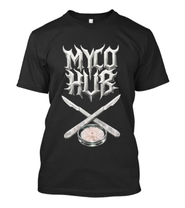 MYCO HUB Scalpel And Petri Dish Symbol Science T-Shirt