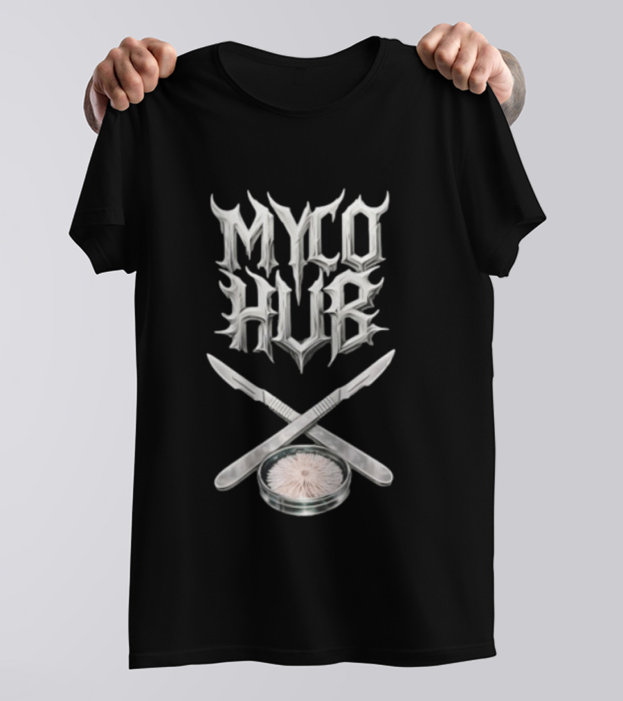 MYCO HUB Scalpel And Petri Dish Symbol Science T-Shirt