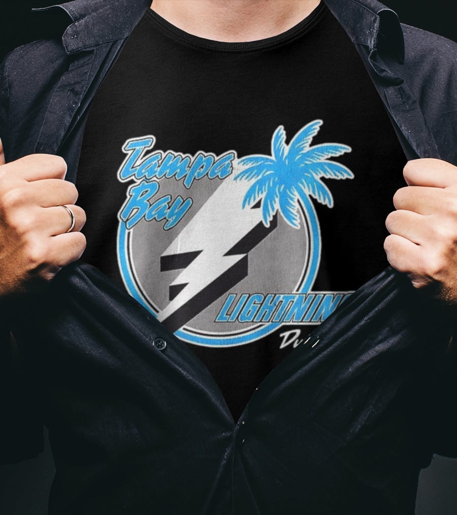 Tampa Bay Lightning NHL Tropics Palm Tree And Bolt T-Shirt
