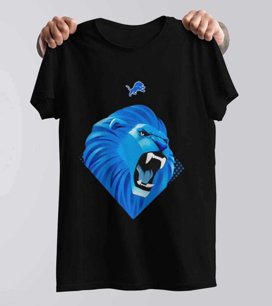 Team Youth Detroit Lions Roaring Blue Lion T-Shirt