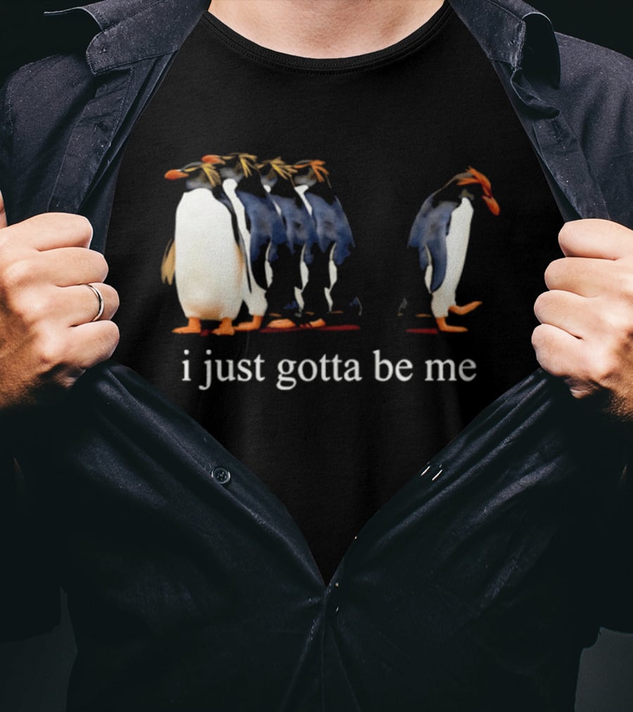 I Just Gotta Be Me Penguin Evolution Journey 2001 National Geo Society T-Shirt