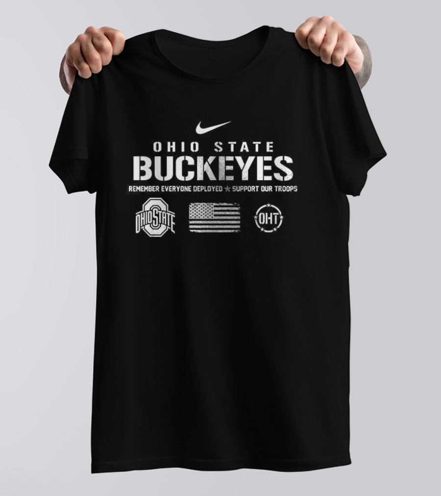 Ohio State Buckeyes Nike Red Friday Remember Everyone Deployed Scooter Elite Todd T-Shirt
