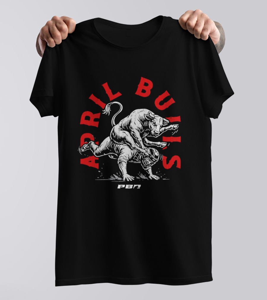PBR April Bulls Riding Professional Bull Riders T-Shirt