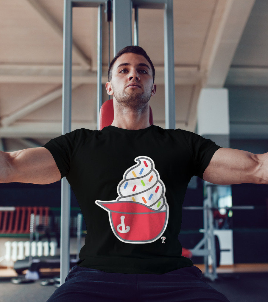 Philadelphia Phillies Ice Cream Hat With Sprinkles T-Shirt